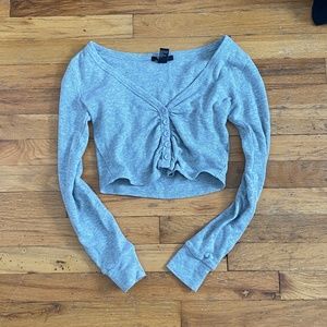 Button Down Crop Top